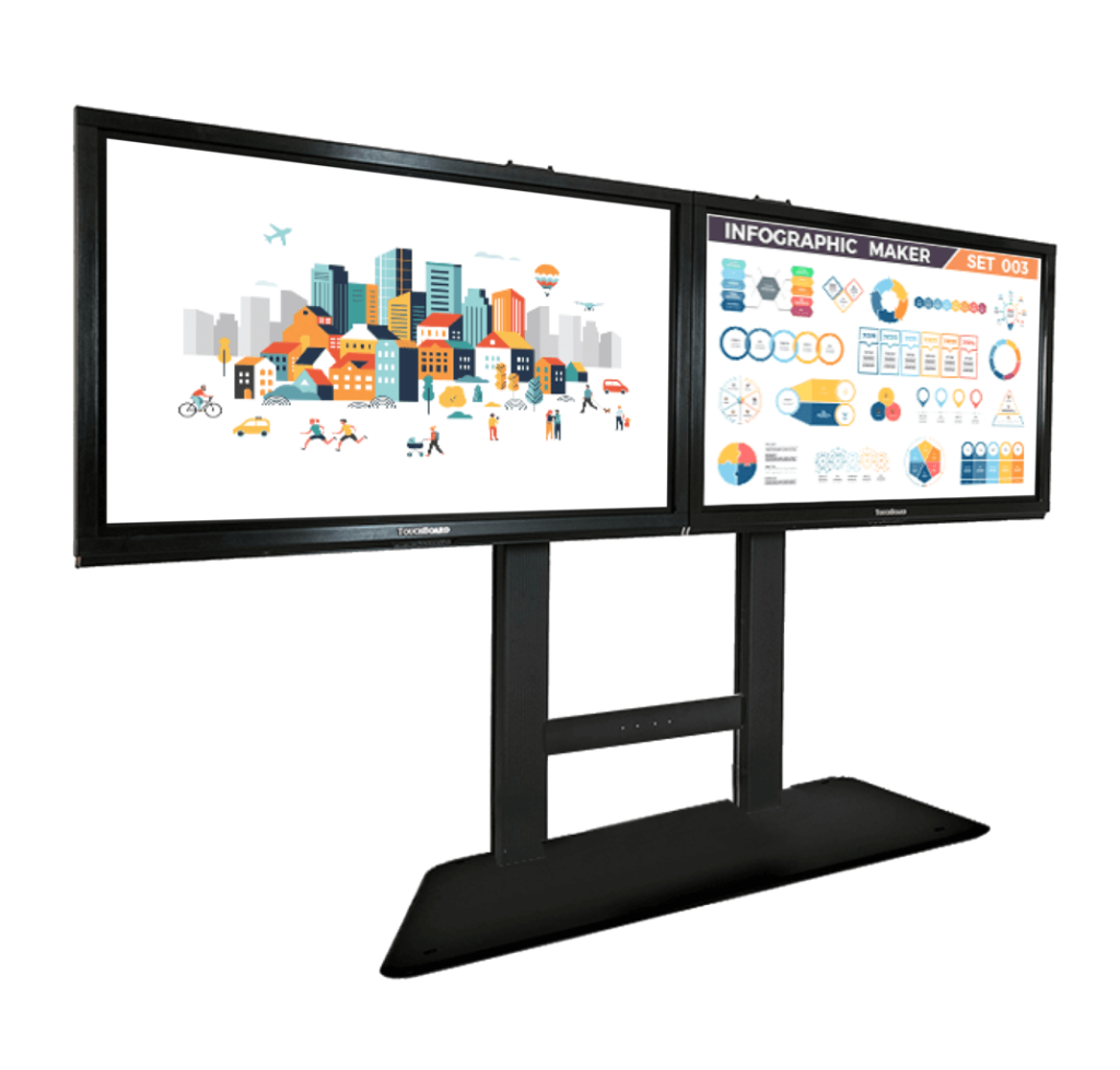 Free Standing Dual Screen System – Fixed Height_01